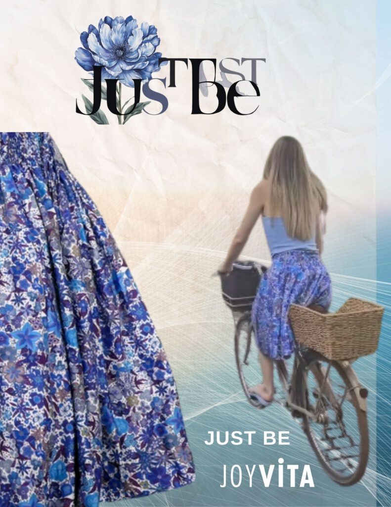 Joyvita Rock in Blau mit Blumenmuster