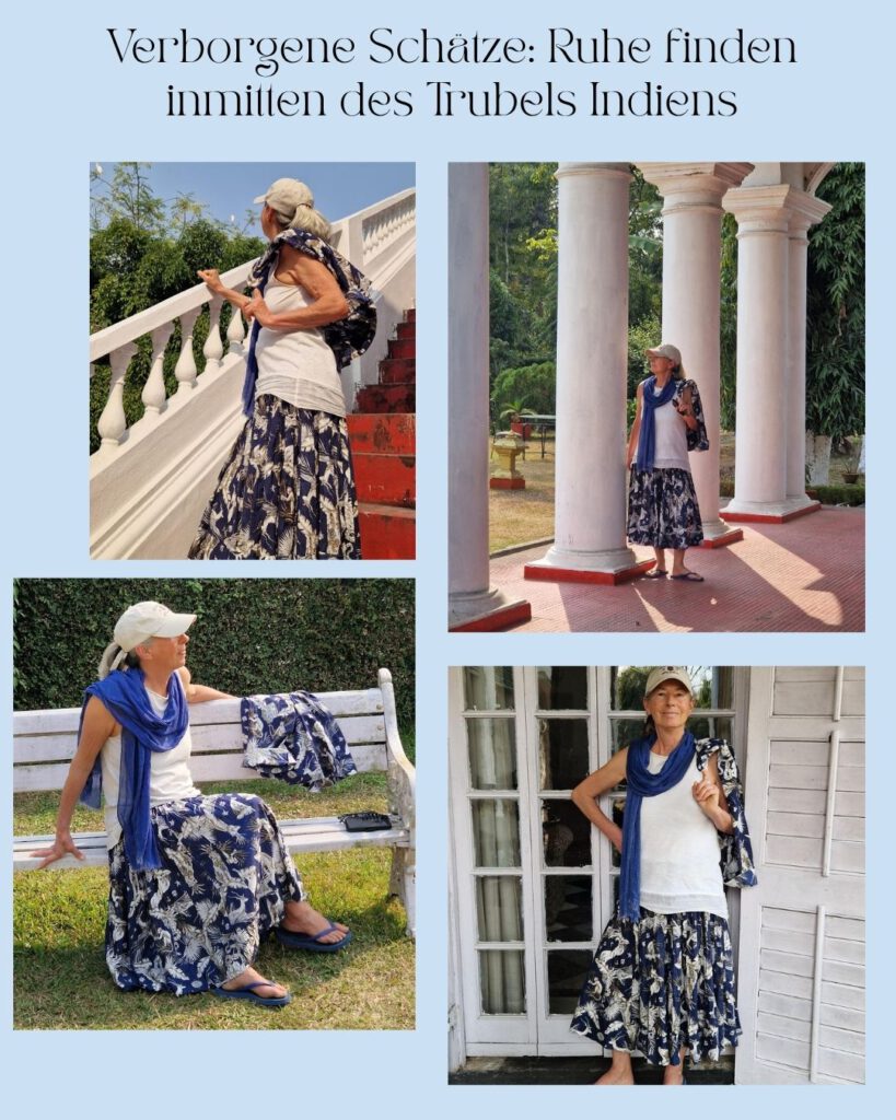 JOYVITA Rock dunkelblau-weiß