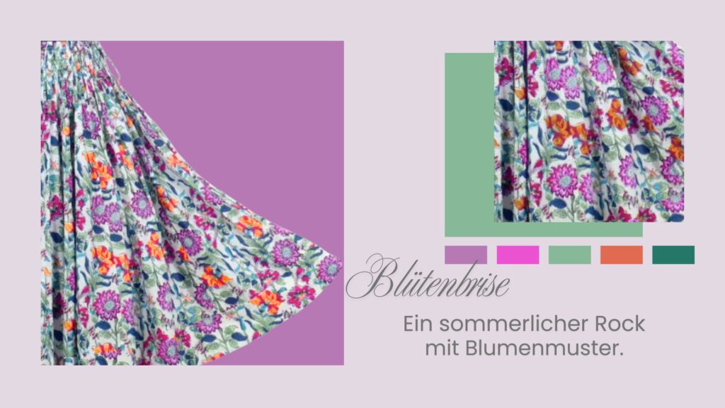 Rock mit Blumenmuster