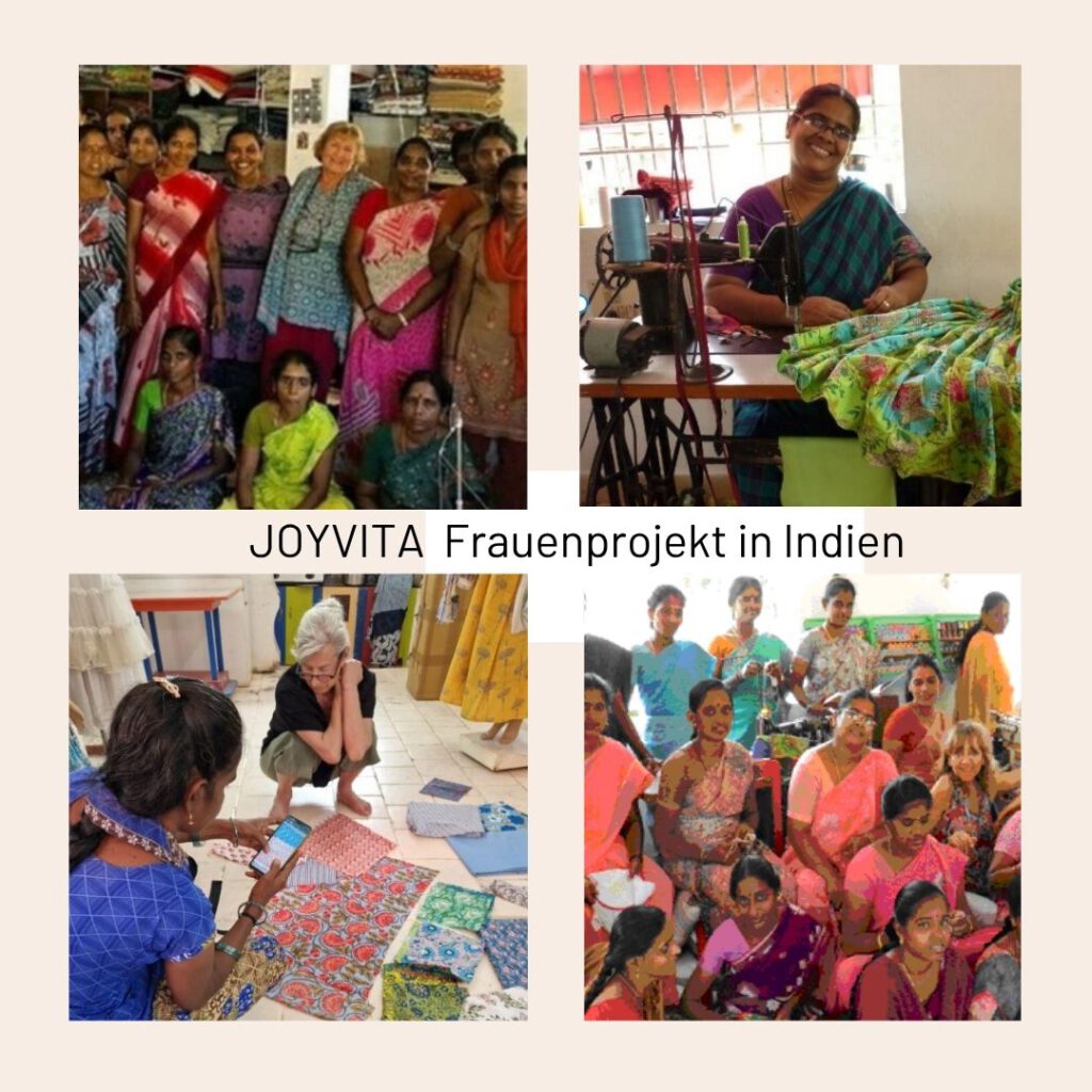 Die Joyvita Werkstatt in Indien näht unsere weite Röcke